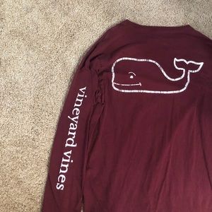 Vineyard Vines Maroon Long Sleeve